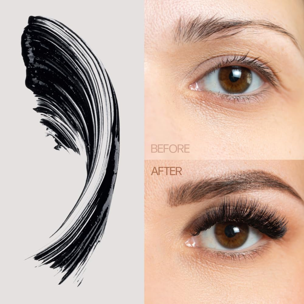 Xtension Fiber Mascara for the the 3D Lash Effect - Lengthening Mascara with Curling Lashes, Full and Lightweight Lashes, Flake Proof and Water-Resistant Formula, Cruelty Free